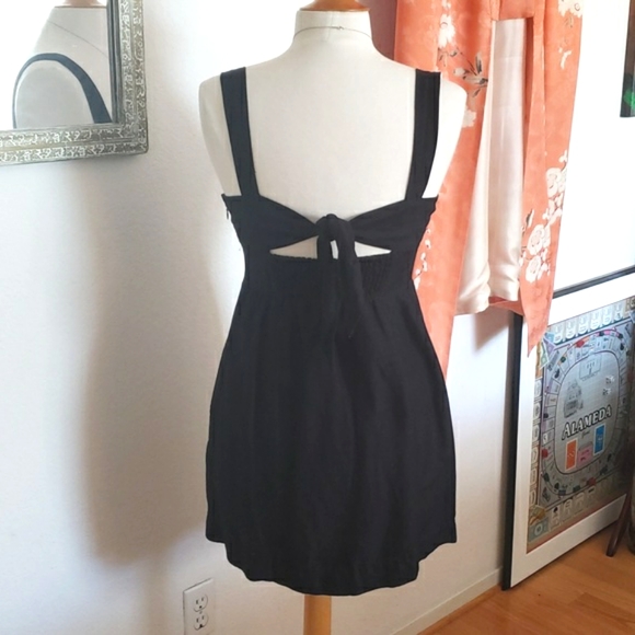 Anthropologie Maeve Twist Front Black Mini Dress Size Small Petite - Picture 10 of 16